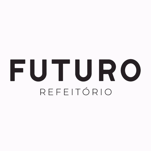 O texto em preto sobre um fundo branco diz "FUTURO" em letras grandes e "REFEITÓRIO" em letras menores abaixo.
